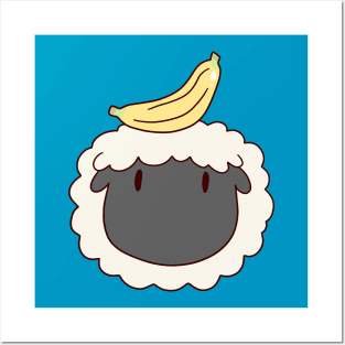 Banana Sheep Face Posters and Art